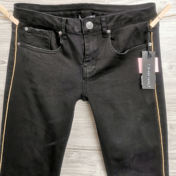 SIZE 27 Black Tape, Low-Rise, Black Skinny Jeans NWT - Picture 2 of 11